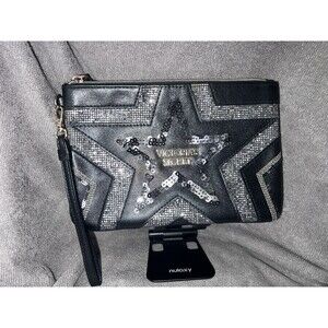 Victoria's Secret Black Large Wristlet w/ Sequin Accent